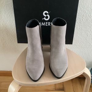 Suede grey ankle boots size 7